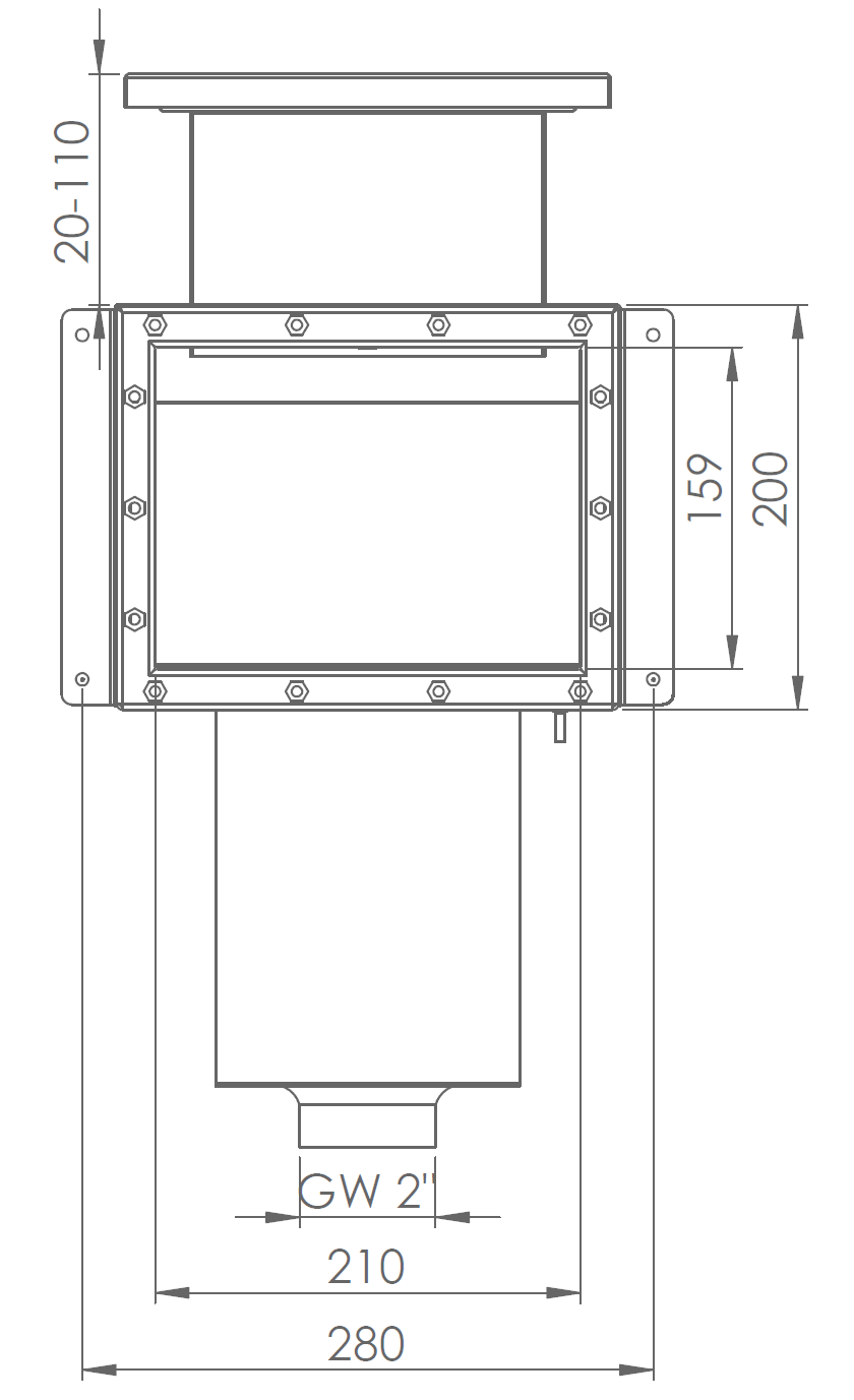 Skimmer - INOX 316 - 2"FEXT