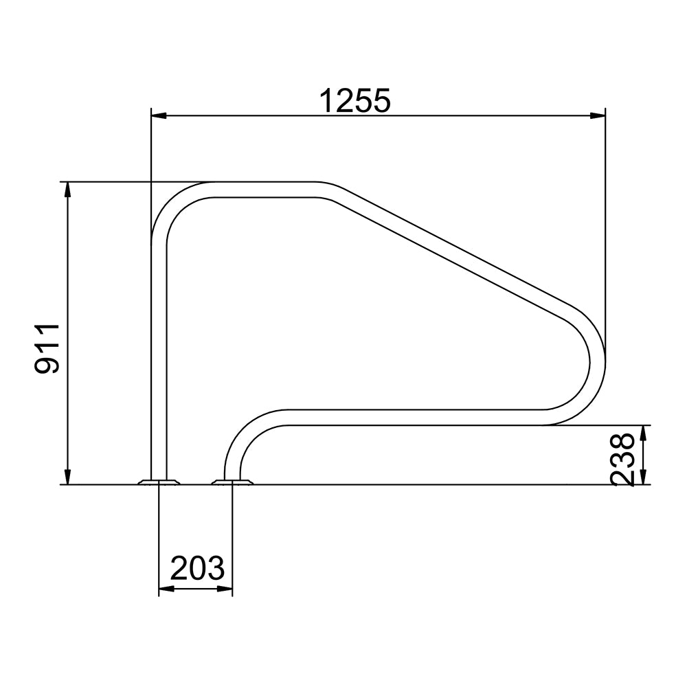 Balustradă FX-01, 911 x 1255mm INOX316L