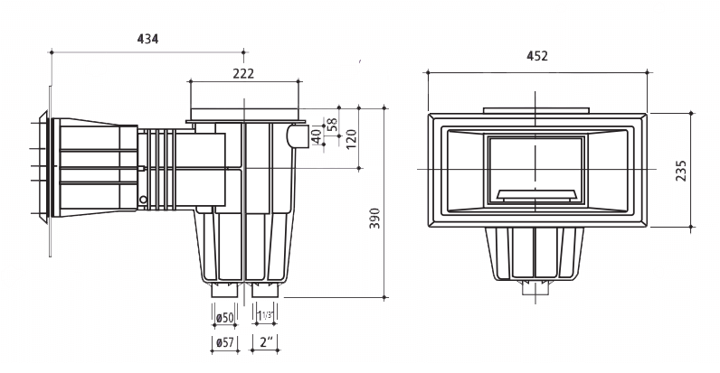Skimmer Pisc Liner WIDE
