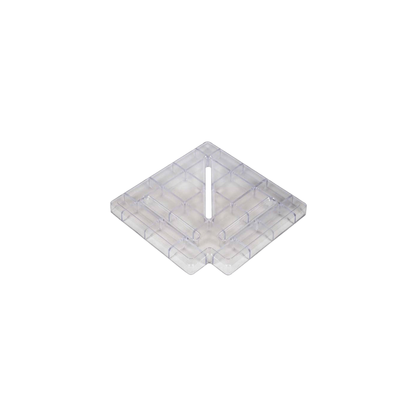 Piese colț canal perimetral Square Transparent 45°