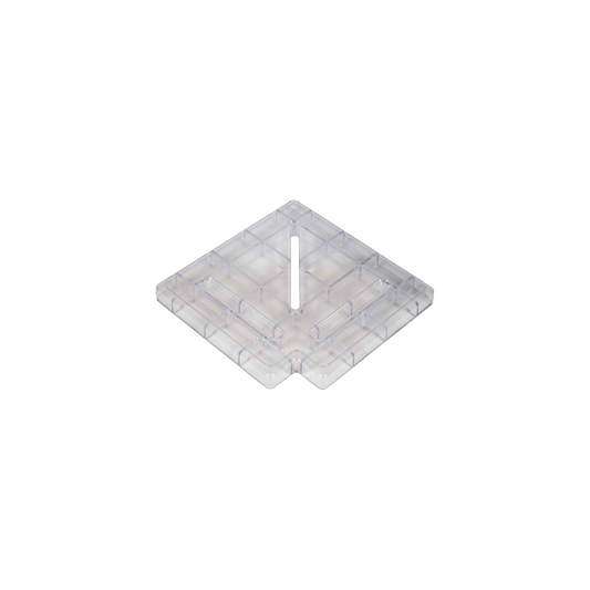 Piese colț canal perimetral Square Transparent 45°