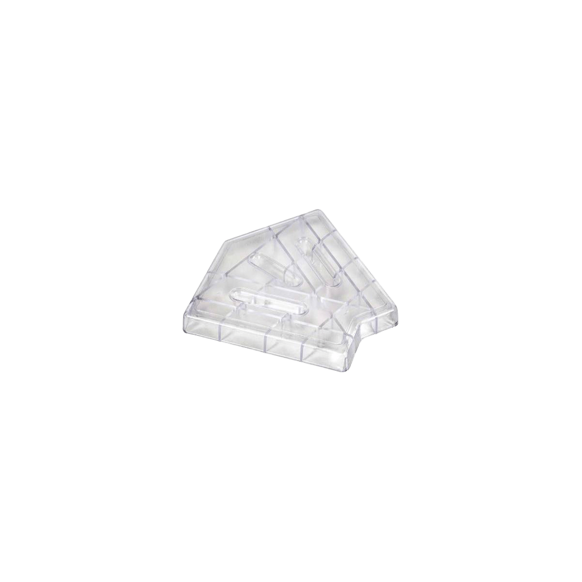 Piese colț canal perimetral Square Transparent 90°