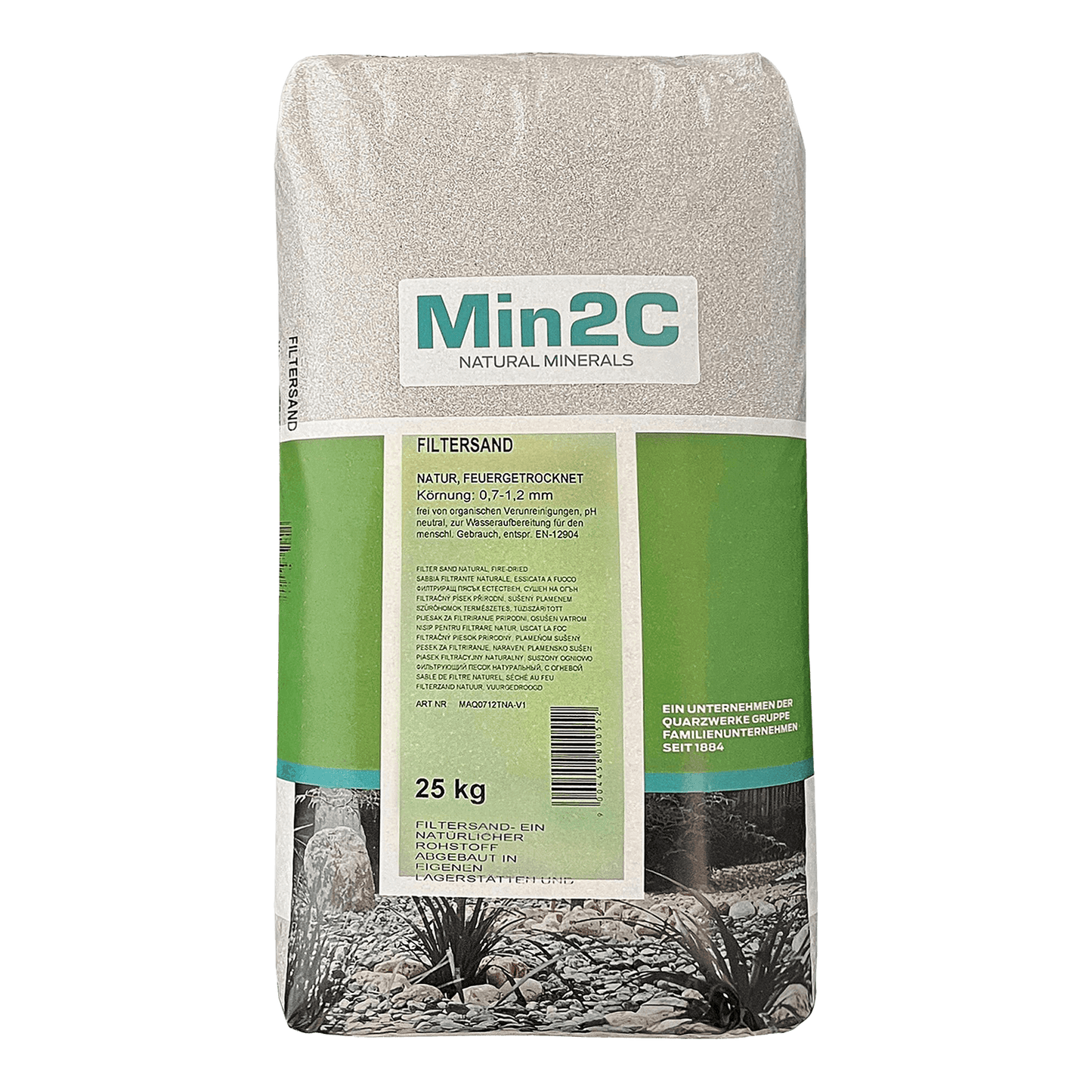 Nisip filtrare, granulație 0,4-0,8mm 25 kg/sac