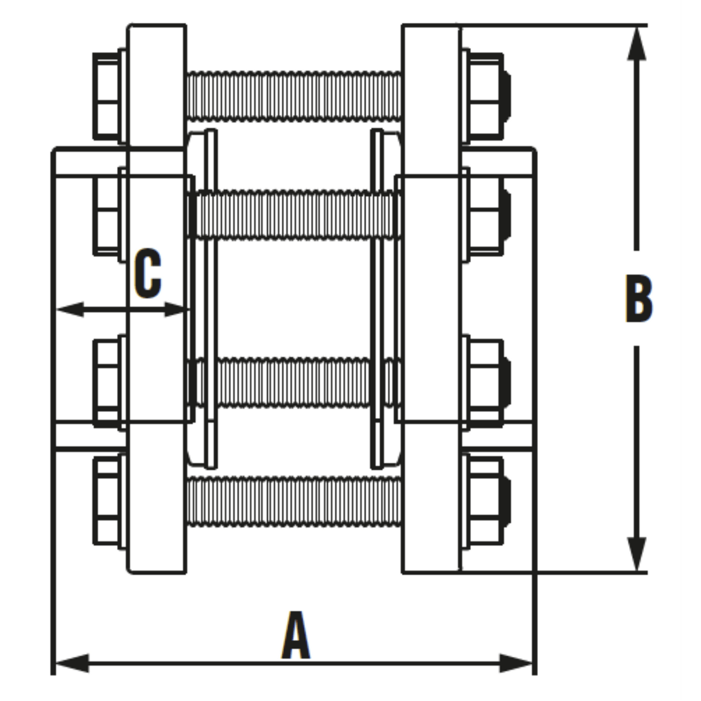 Kit flanșă PVC robinet fluture Implex®