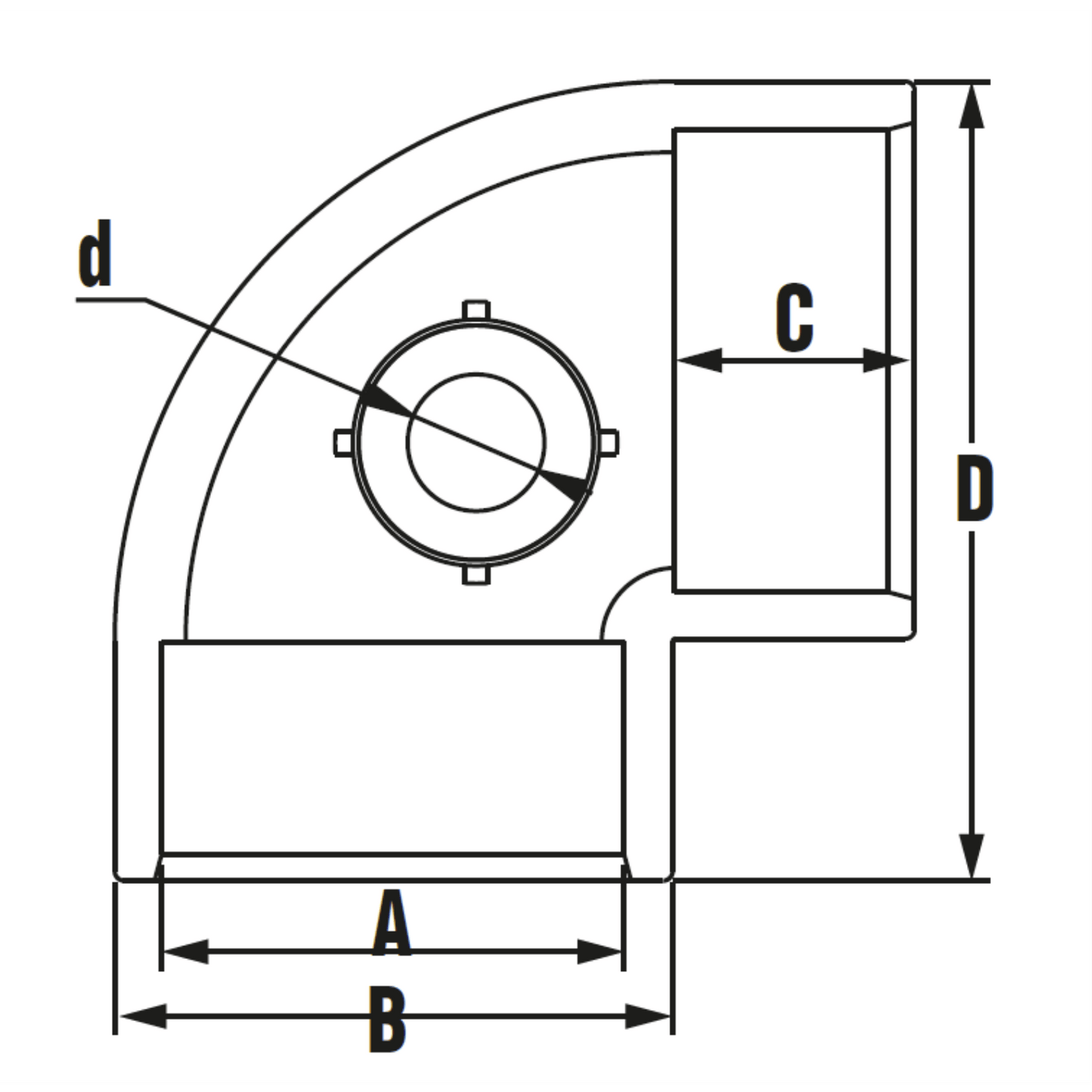 Cot PVC AIR L 90º