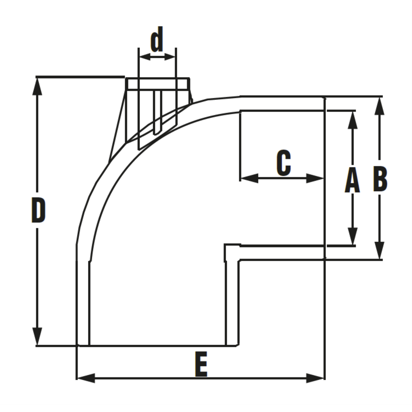 Cot PVC AIR 90º