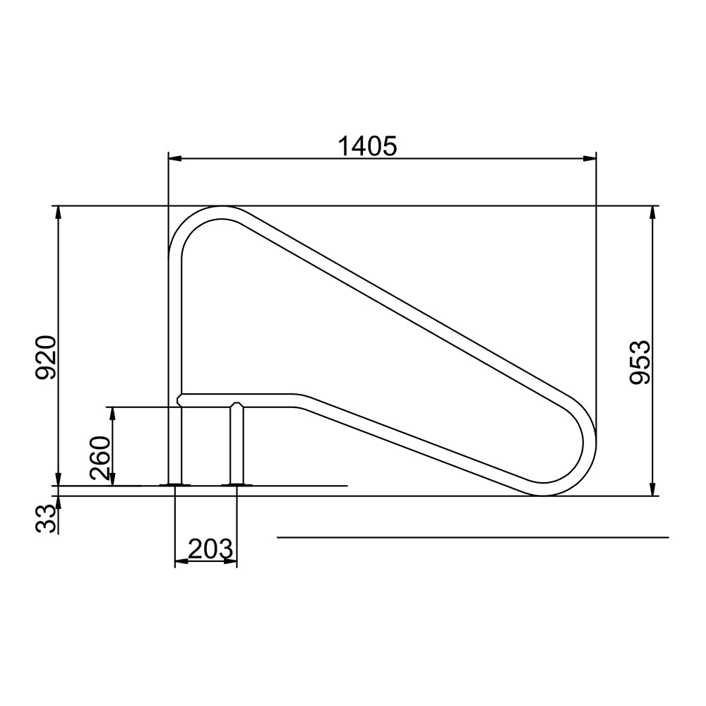 Balustradă FX-02, 920 x 1405mm INOX316L