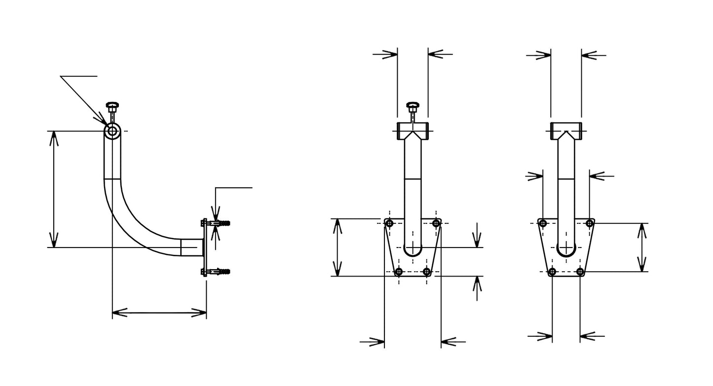 Suport derulator cu fixare pe perete - INOX AISI 304L