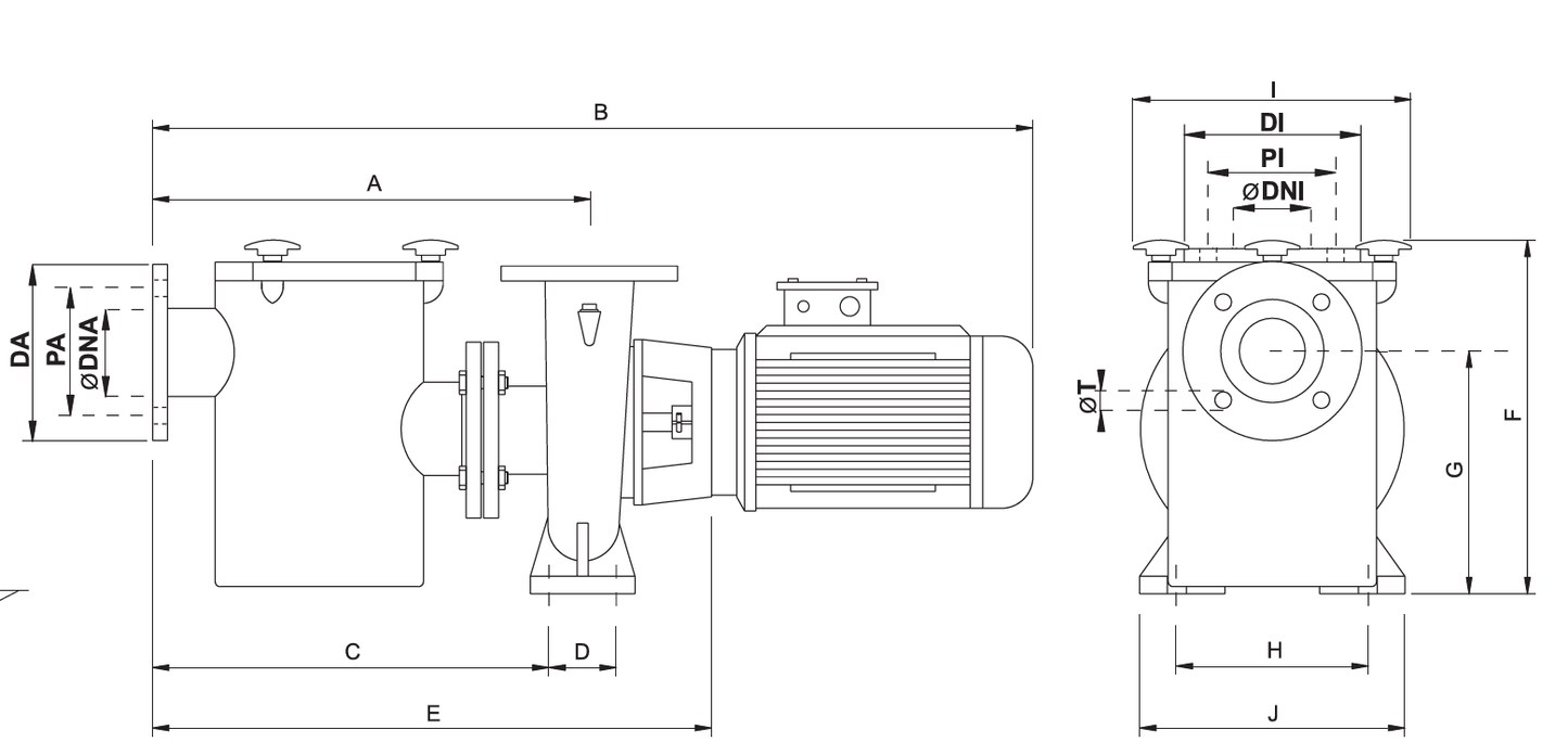 SACI CF-4 Pompă centrifugală din fontă