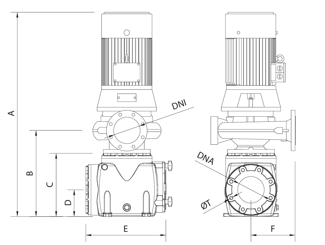 SACI CF-4 Pompă centrifugală din fontă